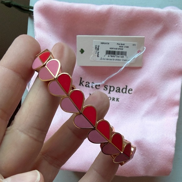 Kate Spade pink and red heart bracelet. Like brand new. Barely worn. - Picture 2 of 5